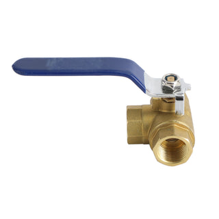 3-Way Ball Valve Female T Port Lever Handle Made Of Forged Brass