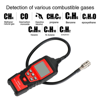 Gas Leak Detector Portable Combustible Gas Detector LCD Tester Visual Leakage Generic