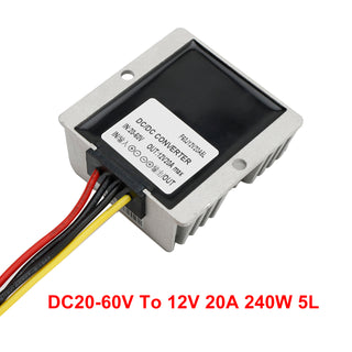 20A Waterproof DC/DC Converter Power Supply Regulator 20-60V Step Down To 12V