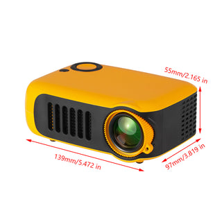 A2000 Mini Portable Projector LCD 800 lumen Projectors Home Theater Yel US Plug