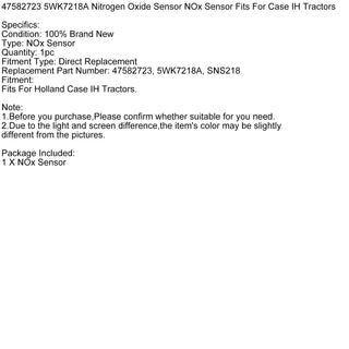 47582723 Nitrogen Oxide Nox Sensor 5WK7218A SNS218 For New Holland CASE IH