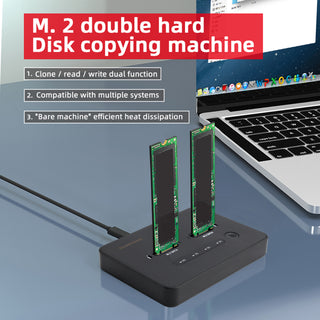 SATA Docking Station Duplicator SSD M.2 SATA+SATA Solid State Drive Enclosure