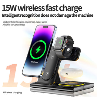 4 in 1 Charger Stand Multiple Devices Wireless Charger iPhone Charging Station