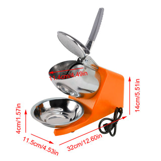 Electric Ice Crusher Shaver Snow Cone Maker Machine Dual Blades 143LBS/HR US