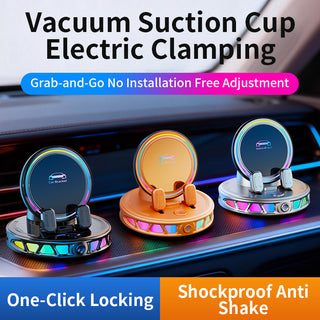 Colorful RGB Ambient Light Car Wireless Charging Bracket Holder Car Phone Mount