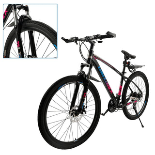 27.5 inch Wheels 21 Speed Cycling MTB Adult Bicycle + Lock + Pump