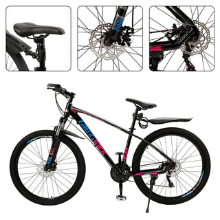 27.5 inch Wheels 21 Speed Cycling MTB Adult Bicycle + Lock + Pump
