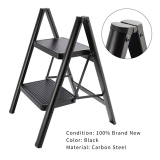Ultralight Slimline 3 Step Ladder Folding  Stool Step Stool for Home with Non-Slip Feet