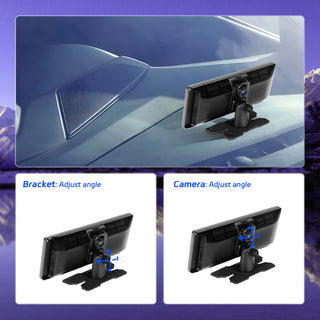 10.26" Portable Bluetooth Car Navigation Carplay Wireless Car Radio AHD Camera