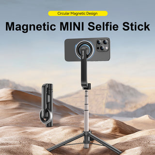 Magnetic Mobile Phone Mini Selfie Stick Magesafe Bluetooth Remote Control Tripod