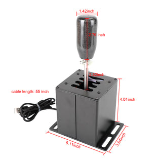 7+R USB Simulator H Gear shifter for Logitech G27 G25 Steering Wheel PC Black