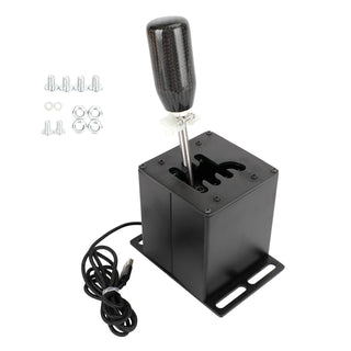 6+R USB Simulator H Gear shifter for Logitech T300RS/GT Steering Wheel PC Black