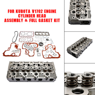 Cylinder Head+ Gasket Kit For Kubota V1702 V1702B Engine Bobcat 733 743 Loader