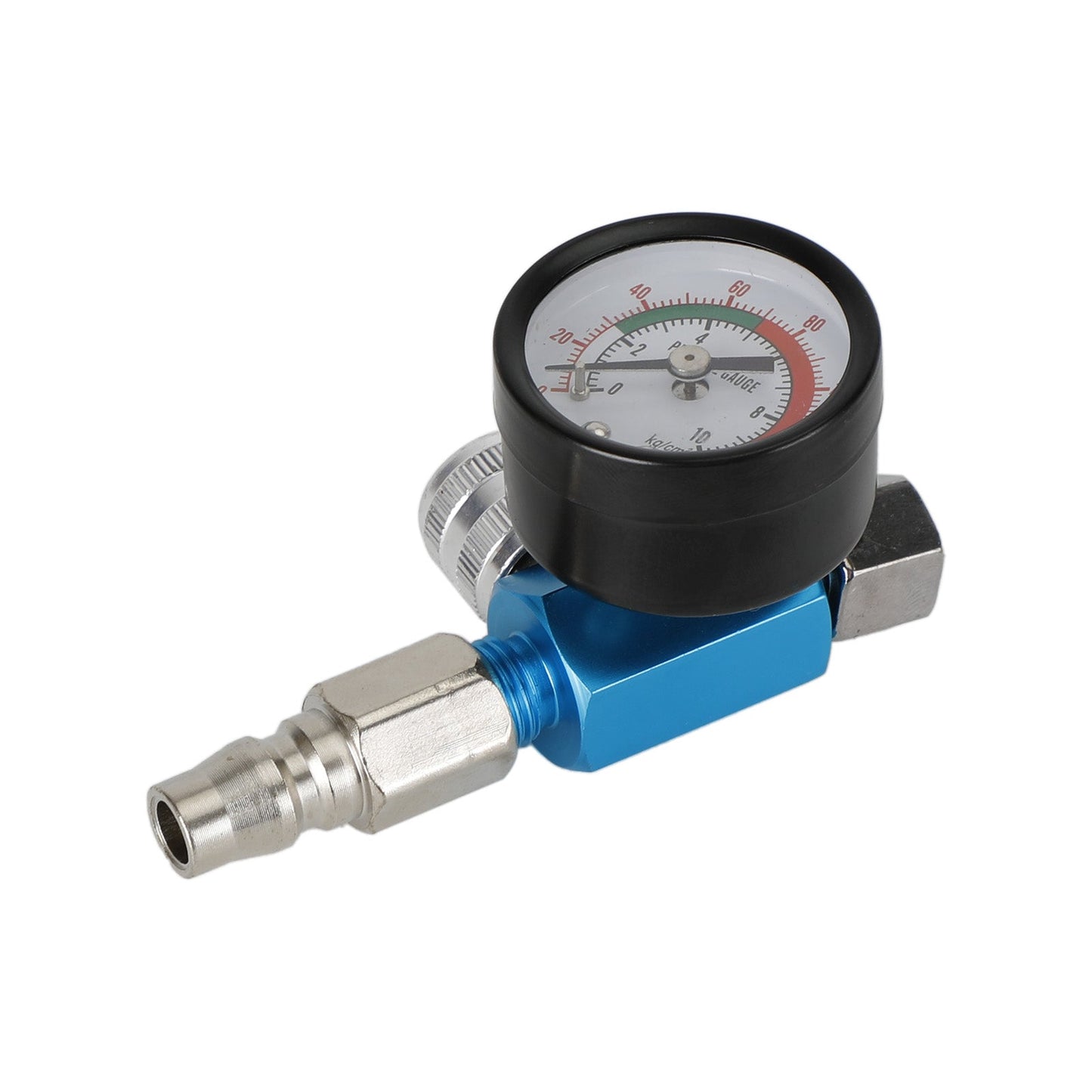 Blue Mini Air Regulator Valve Tool 1/4" Pressure Switch Gauge For Paint Gun Generic