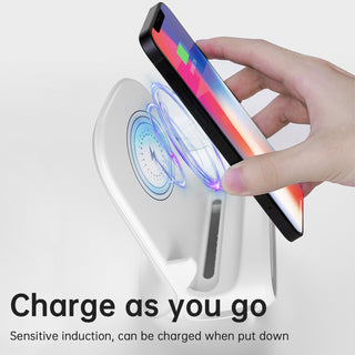3 in 1 Charging Desktop Stand Mini Chair Wireless Fast Charger Holder for Phones