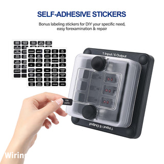One in Six out Blade Fuse Box Block Holder for Car Marine Boat RV Waterproof