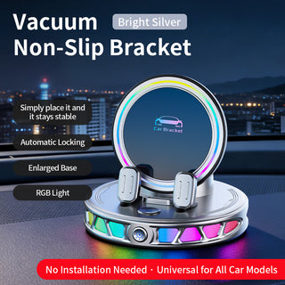 Colorful RGB Ambient Light Car Wireless Charging Bracket Holder Car Phone Mount