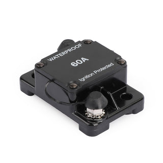 60A Amp Circuit Breaker Fuse 12-48V DC Car Boat Waterproof Auto Switch Fuse
