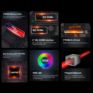 B760M-K Computer Motherboard LGA-1700 pin DDR4 Memory Dual M.2 Interface WIFI