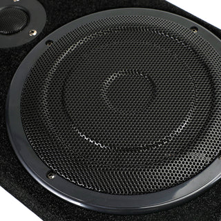 8" Ultra-Slim 600W Powered Car Subwoofer 12V Under-Seat Bass Amplifier with Volume Control