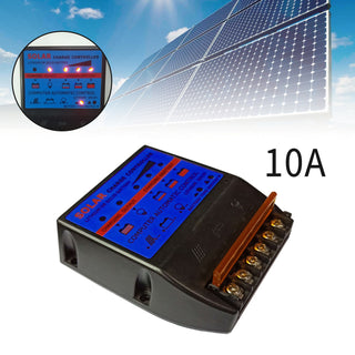 Solar Charge Controller PWM 10A 12V Build In Timer Battery Control Adapter Blue