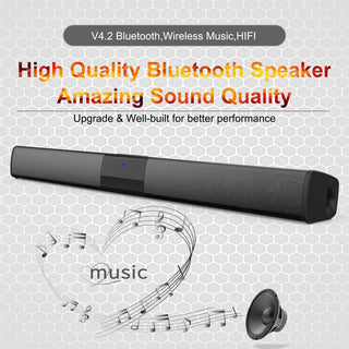 Wireless Surround Sound Bar 4 Speaker System BT Subwoofer TV Home Theater Remote
