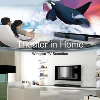 Wireless Surround Sound Bar 4 Speaker System BT Subwoofer TV Home Theater Remote
