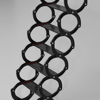 11.8FT 13 Steps Electirc Acctic Ladder Aluminum Folding Remote For Loft Home