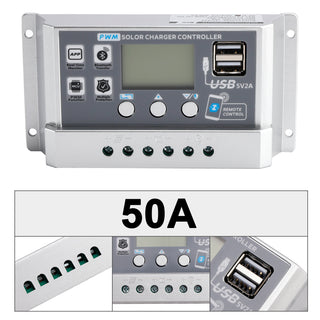 10A-60A PWM Solar Controller Display Current Solar Street Light Control 0V Start