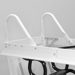 12 Steps Black loft wall ladder stairs and Pull Rod,Loft Wall Folding Pulldown Attic Ceiling Ladder Stairs 39.4 * 27.6