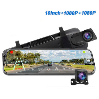 10-inch HD 1080P Rearview Mirror Streaming Media Driving Recorder Dual Lens