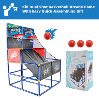 Kid Dual Shot Basketball Arcade Game With 4 Balls Easy Quick Assembling Gift