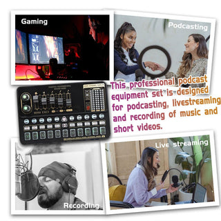 V10 Live Sound Card Kit with M800 Microphone – Streaming & Karaoke Audio Set