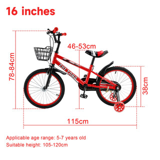 16 inch Kid's Bike Child Bicycle w/ Auxiliary Wheels