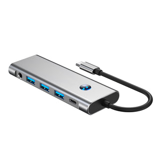 9 in 1 TYPE-C+USB3.0 USB2.0 HDMI SD/TF PD100W Audio Data Interface Hub Adapter