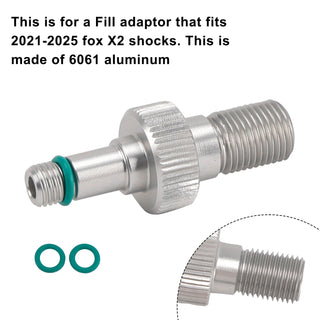 Air Fill Adaptor- clone of fox #803-01-826-Rezi end For Fox X2/DHX2 2021-2025