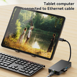 6 in 1 TYPE-C to RJ45 Gigabit USB 3.2 HDMI PD100W Interface Hub Adapter Dock