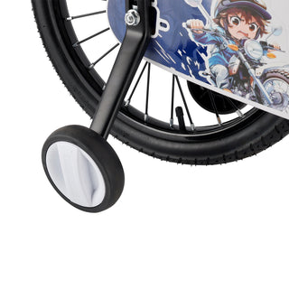 16" Kids Bike for Boys and Girls with auxiliary wheels & Rack Dark Blue