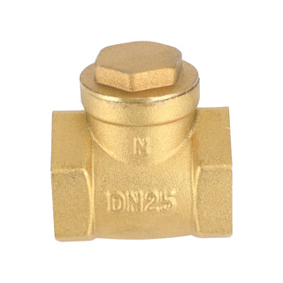 1" Female Thread Brass Horizontal DN25 One-Way Non-Return Swing Check Valve