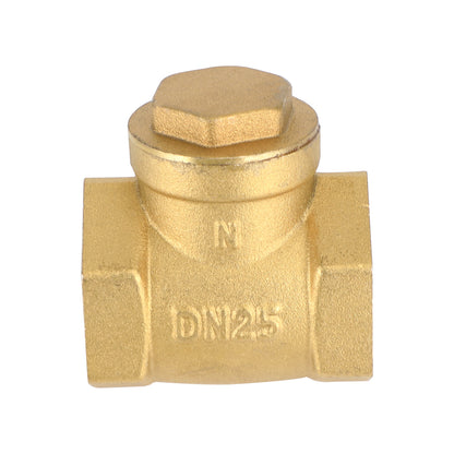 1" NPT Brass Water Oil Gas Swing Check Valve Threaded Plumbing Fitting