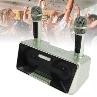 Wireless Bluetooth Speaker Dual Microphone Karaoke for Home Party Picnic Outdoor