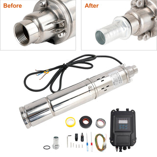 3" 72V 1.2KW MPPT Screw Solar Bore Pump Submersible Deep Well Hole Head 180M3" 72V 1.2KW Deep Well Solar Submersible Bore Hole Water Pump Head 180M