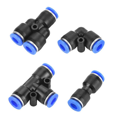 40Pcs Quick 6mm OD 1/4" Plastic Pneumatic Push Connector Air Line Fittings Generic