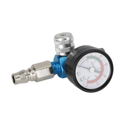 Blue Mini Air Regulator Valve Tool 1/4" Pressure Switch Gauge For Paint Gun Generic