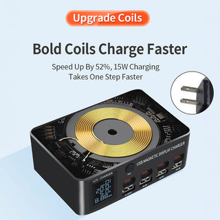 140W Fast Charging Charger Intelligent PD100W Notebook Multi-Port USB Charger US