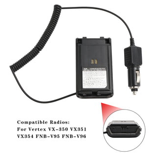FNB-V95/V96 Car Charger 12V/24V Battery Eliminator For Vertex VX-350 VX351 VX354