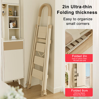 4 Step Folding Ladder with Anti-Slip Pedal/Handrails Portable Stepladder