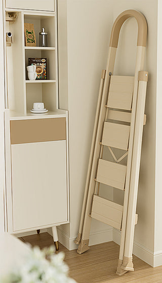 4-Step Folding Ladder with Anti-Slip Pedal & Handrail - Portable, Stable Stepladder