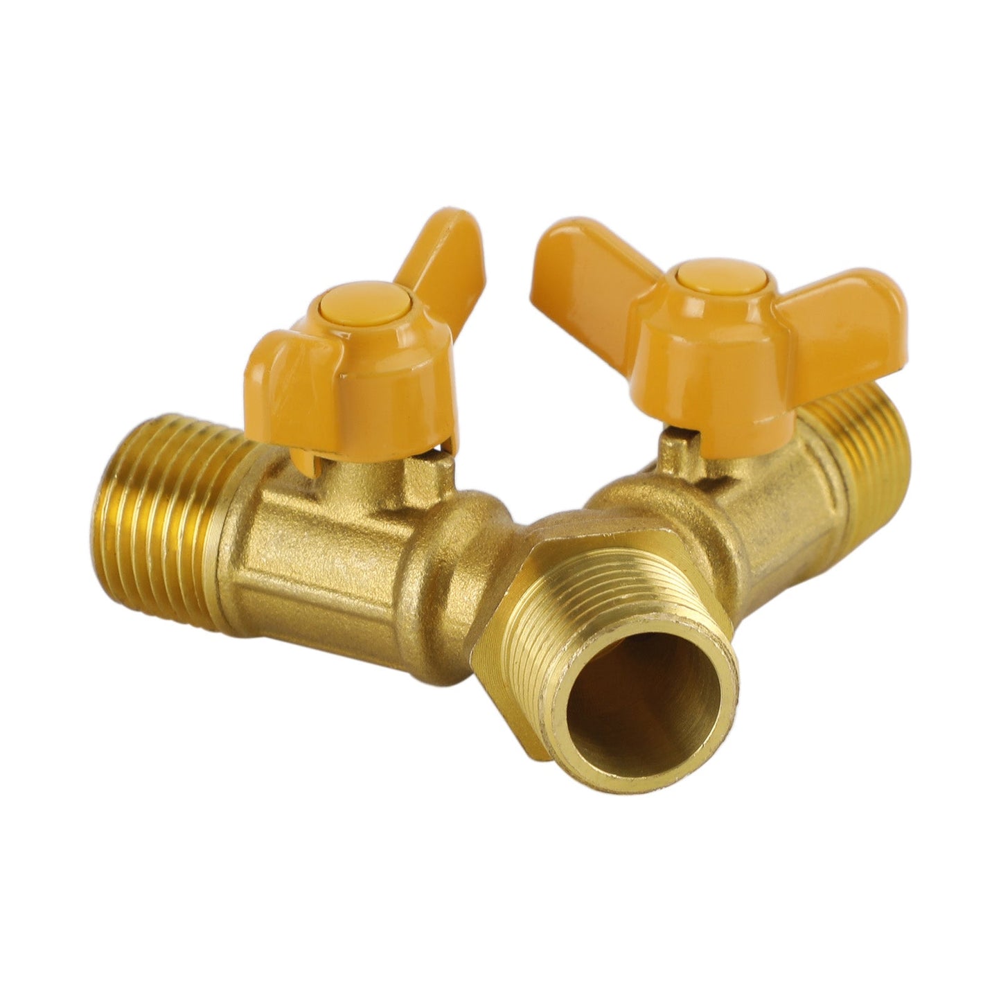 3 Way Shut off Ball Valve 1/2" Hose Barb Y Shaped Valve 2 Switch Brass Fitting Generic