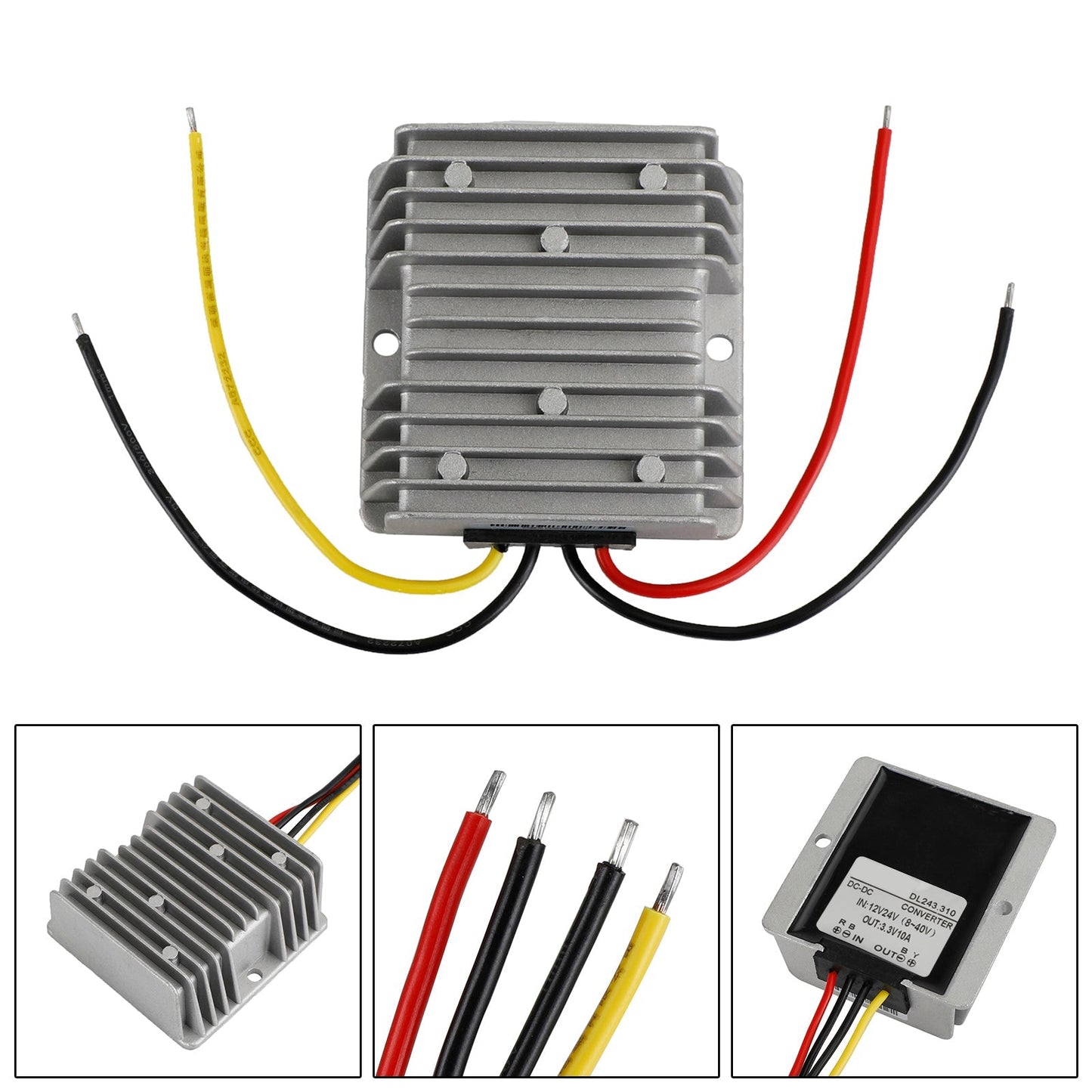 Step Down DC/DC Buck Converter 12V/24V to 3.3V 10A Regulator Power Module Generic